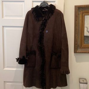 Brown Shearling Coat- like new